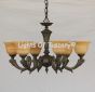 Alabaster-Old World European Solid Brass Casting Chandelier