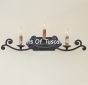 Wrought Iron Tuscan Spanish Revival Bathroom Vanity Light