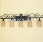 5651-5 Tuscan/Mediterranean Style Wrought Iron Bathroom 5 Light Vanity 