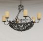 1146-6 Spanish Revival Wrought Iron Chandelier