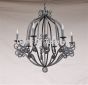 1333-8  Spanish Tuscan Style Wrought Iron Chandelier