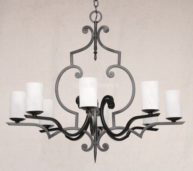 1092-8GL Wrought Iron Chandelier