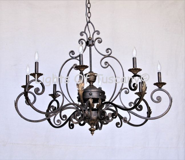 2506-8 Tuscan Mediterranean Style Iron Chandelier