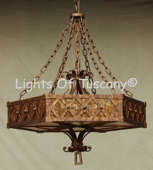 Contemporary-Tuscany-hanging-Hand-Forged Wrought Iron/ Contemporary pendant