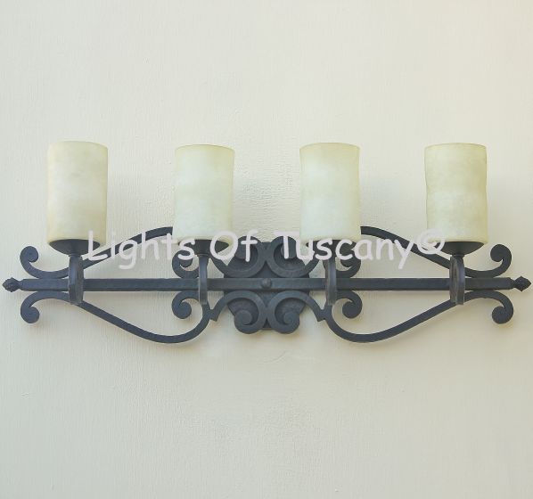 5514-4 Spanish Style Wrought Iron Bathroom Vanity Light