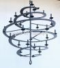 Wrought Iron Chandelier, Spiral Chandelier, Large Spiral Chandelier, Entryway Chandelier, Contemporary Chandelier, Modern Chandelier, LED Chandelier, Candelabra Chandelier,  Commercial Grade Chandelier, Large Chandelier,