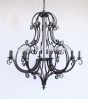Mediterranean Style Chandelier, Transitional Chandelier, Wrought Iron Chandelier, Large Chandelier, Entryway Chandelier, Scroll Design Chandelier, Dining Room Chandelier, Great Room Chandelier, Decorative Chandelier, Spanish Chandelier, Tuscan Chandelier,