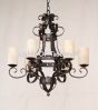 1741-6 Wrought Iron Country Italian Style Chandelier