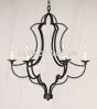 1964-6 Wrought Iron Contemporary Iron Chandelier