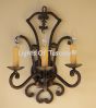 5389-3 Rustic Spanish Tuscan Wrought Iron Wall Sconce