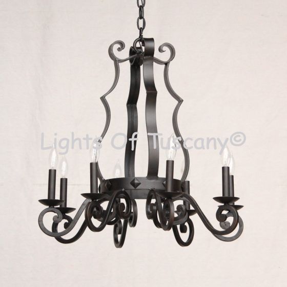 1061-8 Wrought Iron Contemporary Chandelier