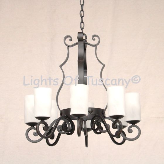 1062-8 Wrought Iron Contemporary Style Chandelier
