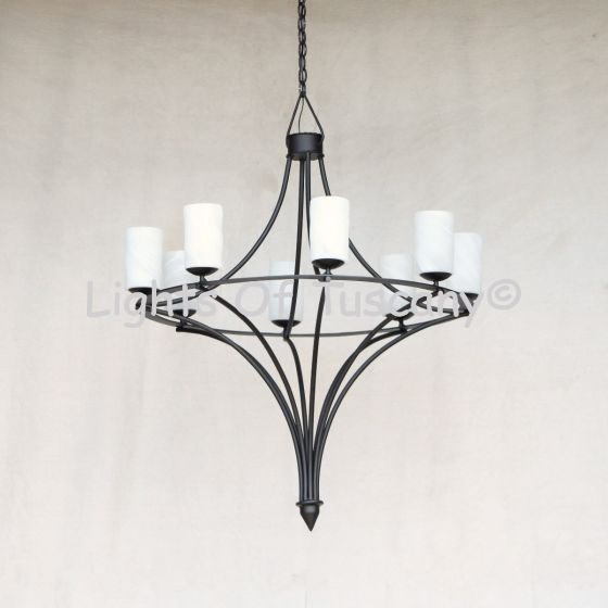 1250-8GL Wrought Iron Contemporary Chandelier