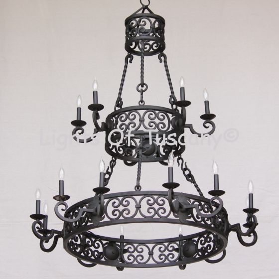 1284-18 Tuscan 2 Tier Chandelier 