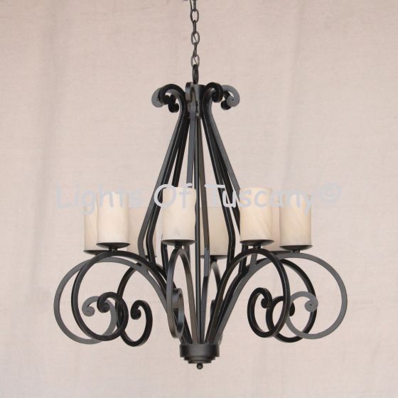 1322-8GL Wrought Iron Country Italian Mediterranean Style Island Chandelier