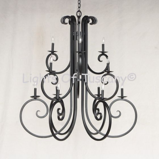 1327-9 Wrought Iron Chandelier