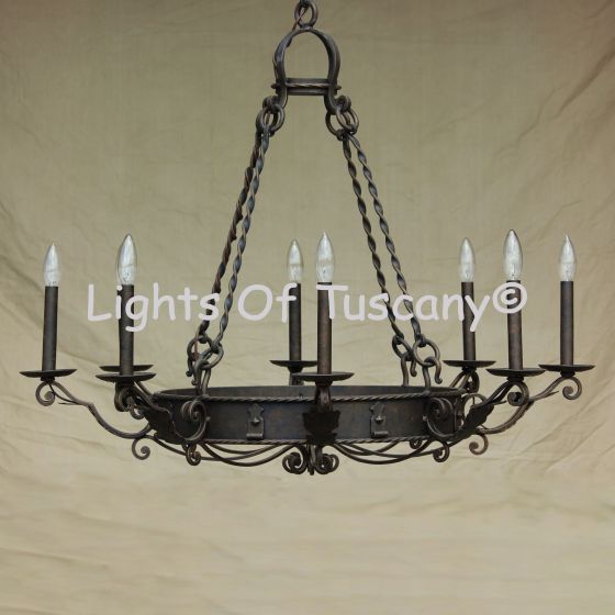 Tuscan Chandelier-Hand Forged-Wrought Iron