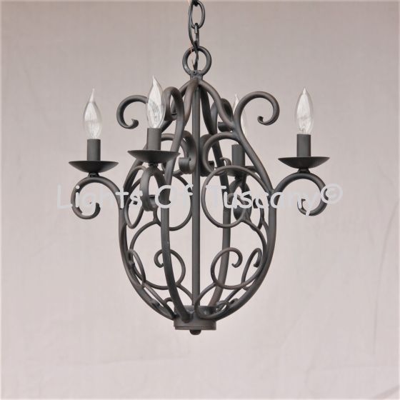 Wrought Iron Spanish Tuscan Rustic Country Style Chandelier