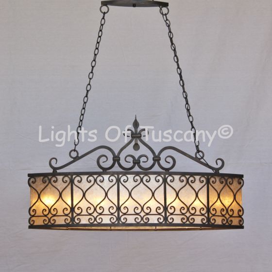 Spanish Style Oval Chandelier