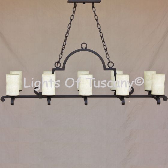 Country Italian-Tuscan Chandelier-Hand Forged-Wrought Iron