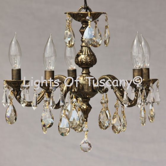 Solid brass candelabra crystal chandelier