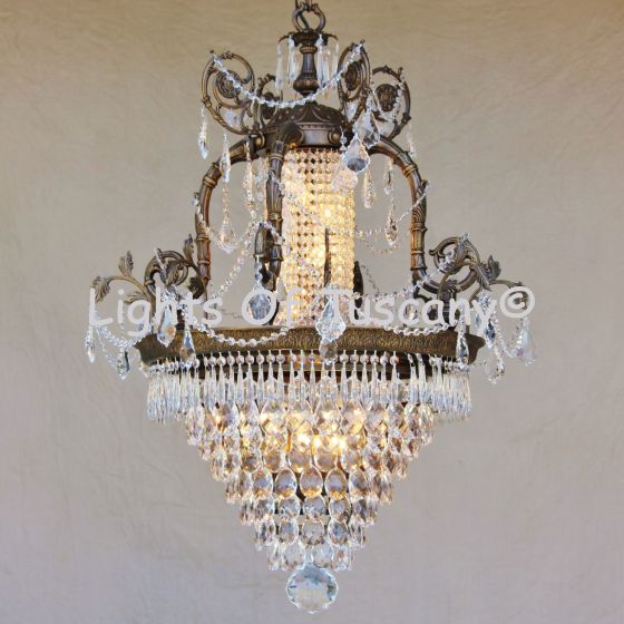Crystal Chandelier-Hand Forged-Wrought Iron
