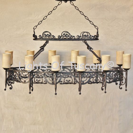 Gothic Chandelier-Hand Forged-Wrought Iron Pot rack
