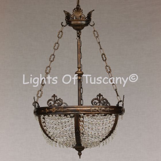 Solid brass candelabra crystal chandelier 