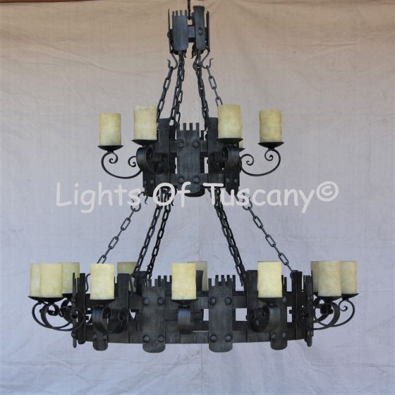 Medieval Castle Style Chandelier Gothic Tuscan Iron