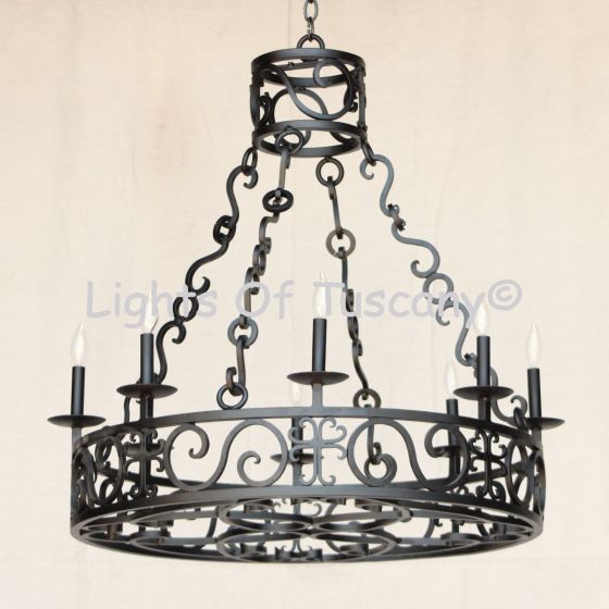 Spanish Revival Chandelier, Mediterranean Chandelier, Dining Room Chandelier, Classic Style Chandelier, Spanish Wrought Iron Chandelier, dining room chandelier, entryway chandelier, candelabra chandelier, LED chandelier