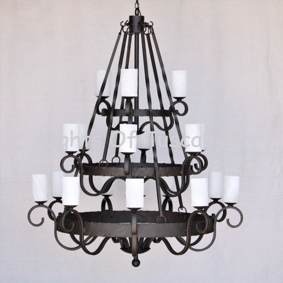 Mediterranean style iron chandelier, great room iron chandelier, large wrought iron chandelier, 3 tier chandelier, Spanish Style Chandelier, Tuscan Style Chandelier, Wrought Iron Chandelier, Commercial grade chandelier, rustic style chandelier, transition