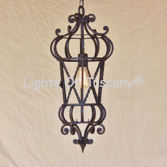 2023-1 Mediterranean/Tuscan Style Iron Hanging Pendant