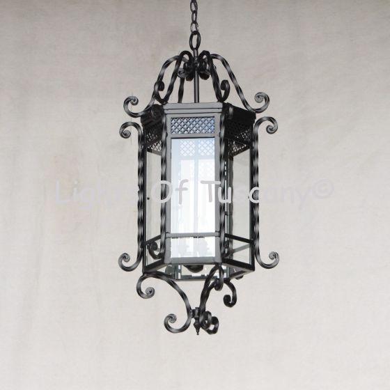 2099-3 Wrought Iron Tuscan Style Chandelier