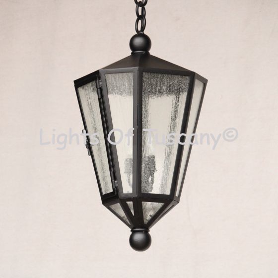 2190-3 Wrought Iron Contemporary Style Hanging Lantern