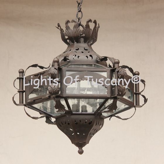 2215-6 Spanish-Moorish Lantern Chandelier
