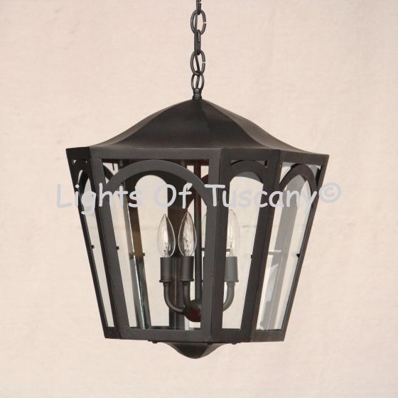 2223-3 Wrought Iron French Mediterranean Style Hanging Lantern
