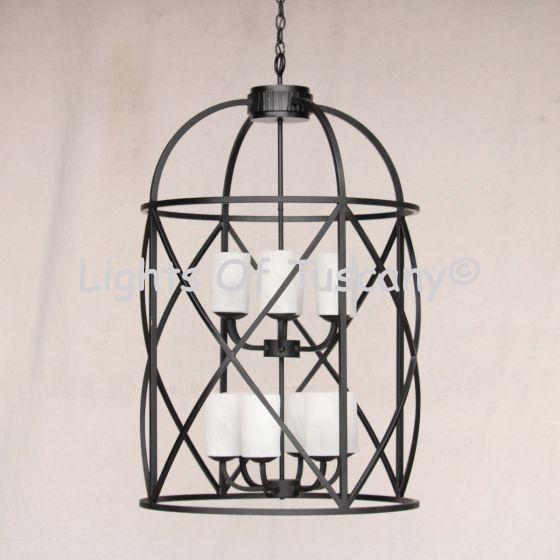 2352-6GL Wrought Iron Contemporary Hanging Lantern