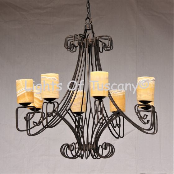 Contemporary Wrought Iron Chandelier