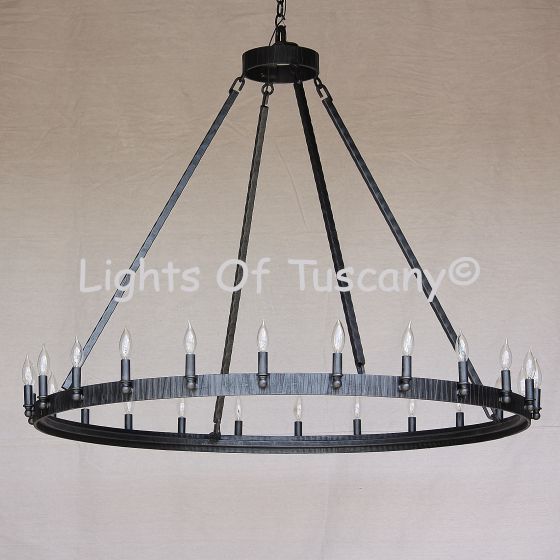 Contemporary / Transitional Style 20 Light Wrought Iron Chandelier Rustic