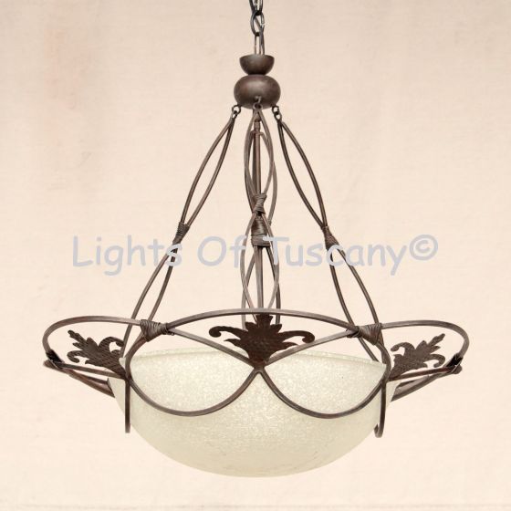 2445-6 Wrought Iron Country Italian Hanging Pendant