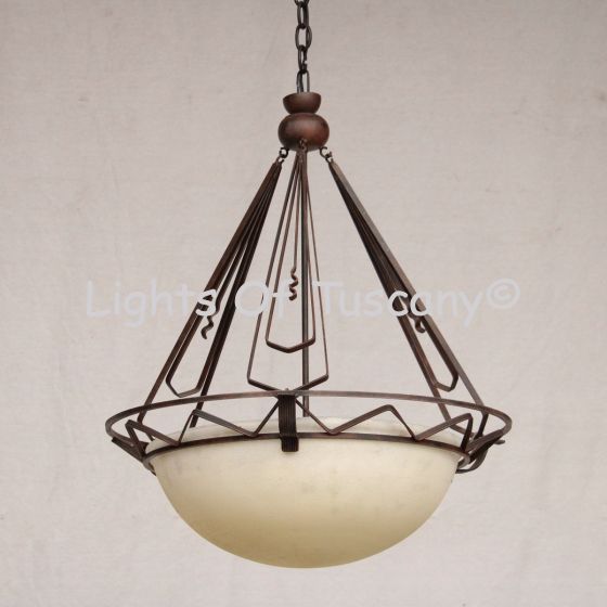 2447-6 Wrought Iron Contemporary Hanging Lantern