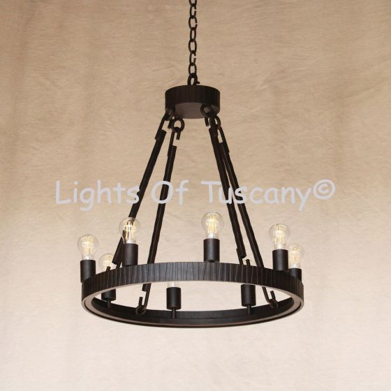 2802-8 Contemporary Style Wrought Iron Chandelier