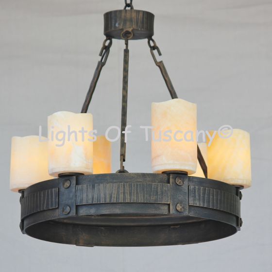Contemporary Spanish wrought Iron Chandelier