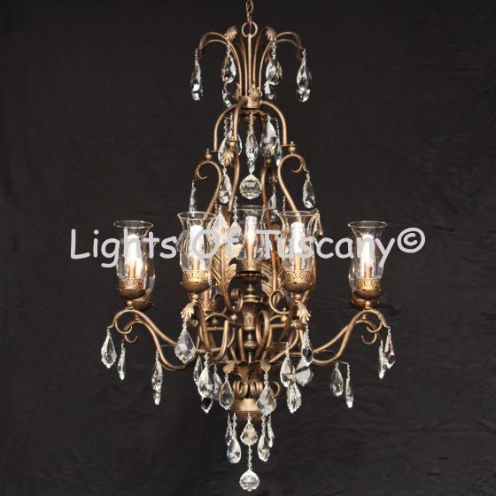3103-7 Wrought Iron Italian Mediterranean Style Chandelier
