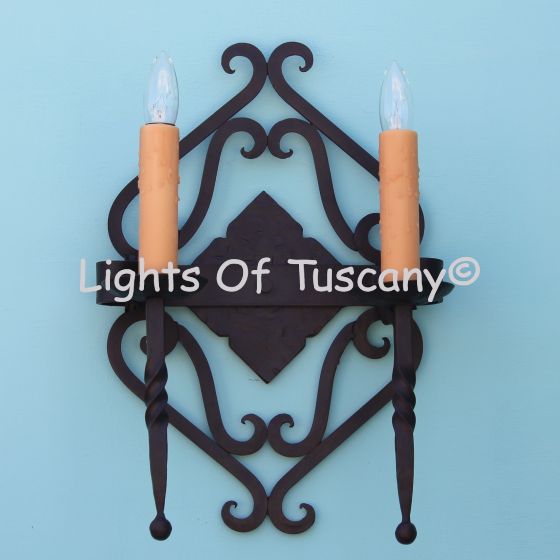 5185-2/ Spanish Revival wall sconce
