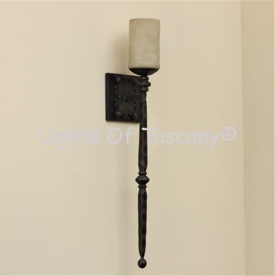 5213-1 Spanish Wrought Iron Torch Light  