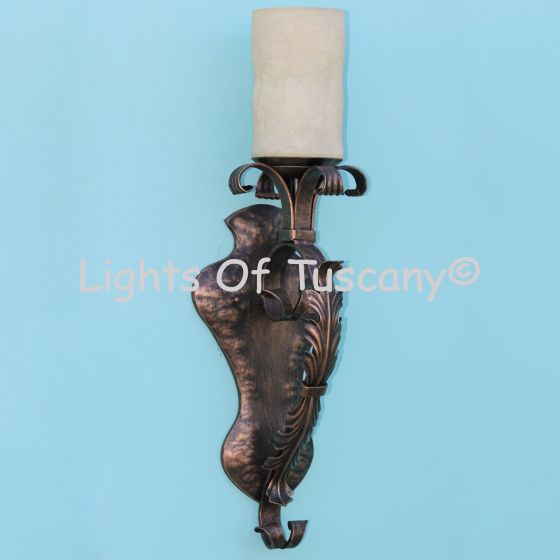 Wrought iron wall sconces hand forged/ Tuscan wall sconce