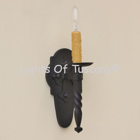 Spanish Revival Cross Style Wall Sconce Rustic