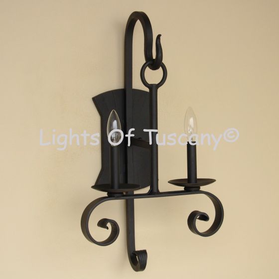 5320-2 Rustic Transitional Style Double Candelabra Light Wall Sconce