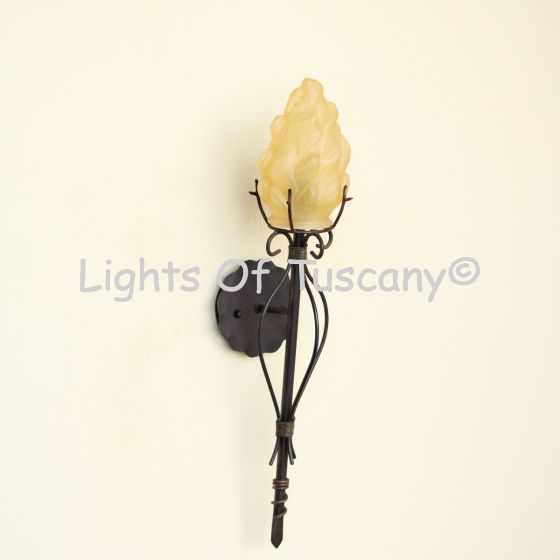5326-1FLA Old World Style Flame Style Torch Light